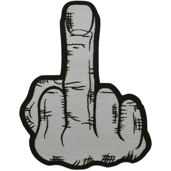 Средний палец трафарет