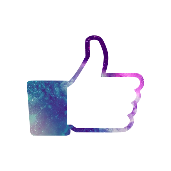 Неоновый лайк без фона