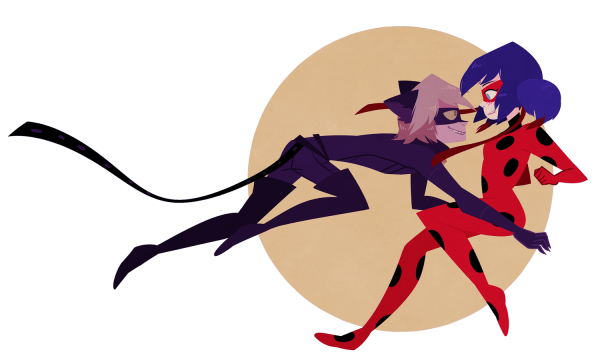 Рисунок ледибак и супер кот