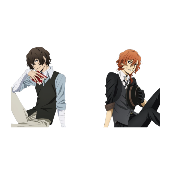 Дадзай Осаму с сердечками