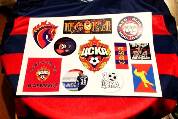 Стикеры фанатов ЦСКА