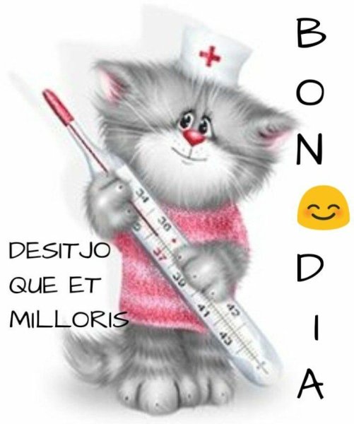 Кошечка с градусником