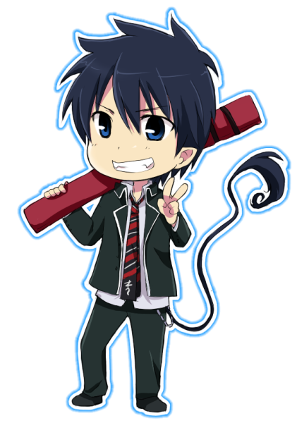 Аниме Чиби синий экзорцист