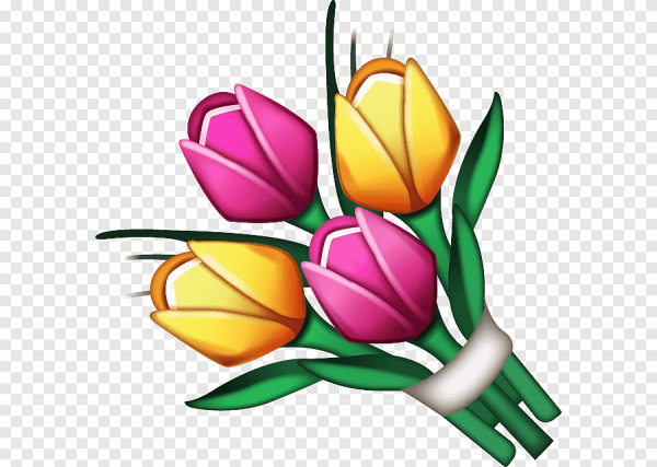 Смайлик букетик цветов