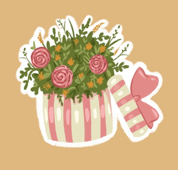 Стикеры с цветами