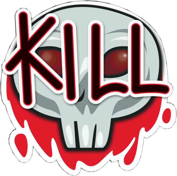 Синий among us стикер