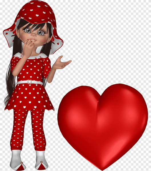 Валентинка на прозрачном фоне