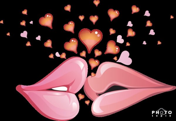 Сердечко и поцелуй