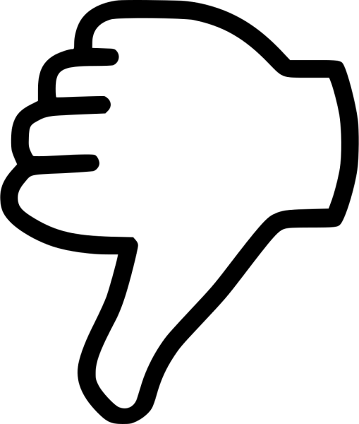 Знак палец вниз