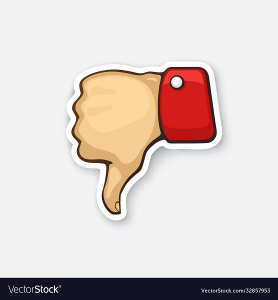 Стикер большой палец вниз