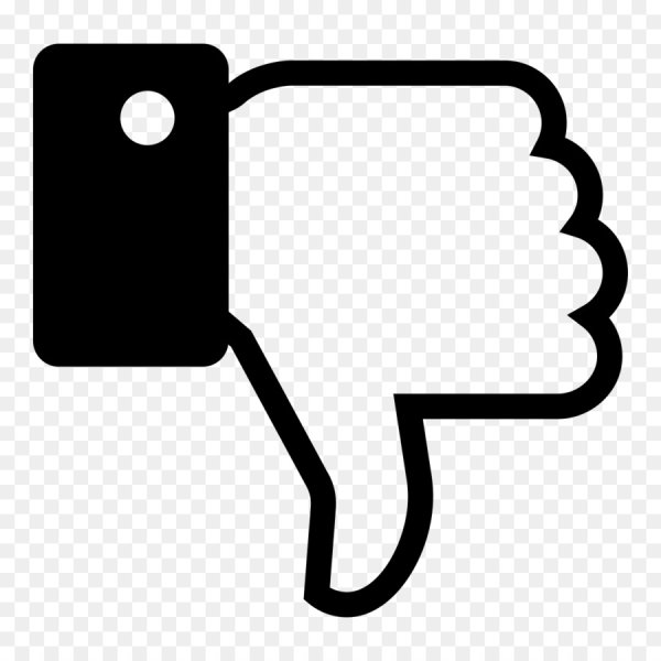 Дизлайк на белом фоне