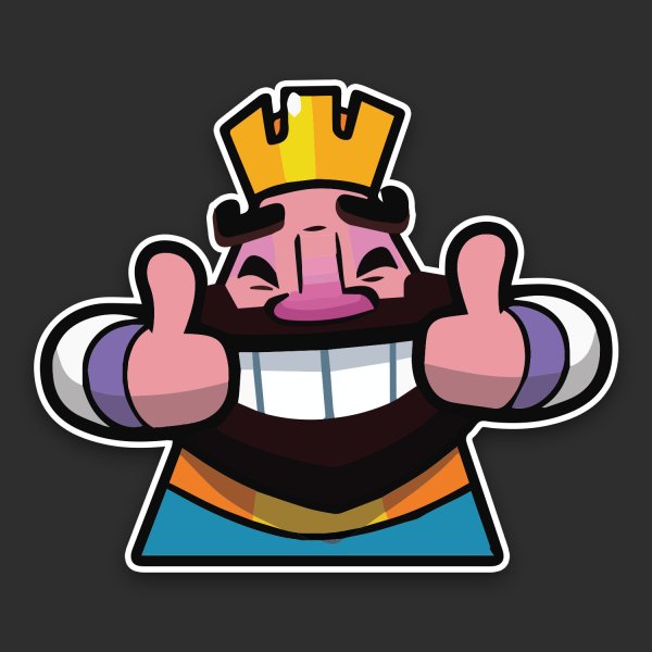 Эмодзи короля клеш рояль