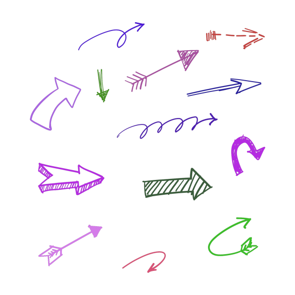 Стрелочка нарисованная