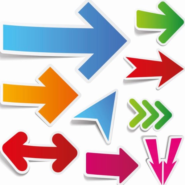 Наклейки стрелочки