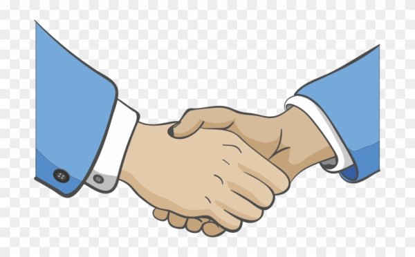 Рукопожатие на белом фоне