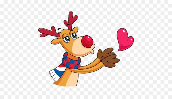 Новогодние Стикеры олень