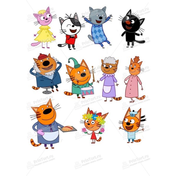 Топперы 3 кота для печати