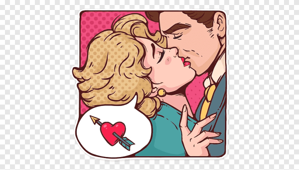 Стикер поцелуй