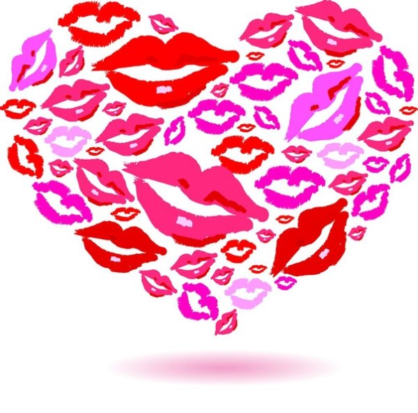 Сердечко из поцелуев