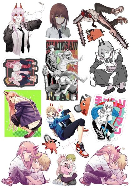 Наклейки человек бензопила