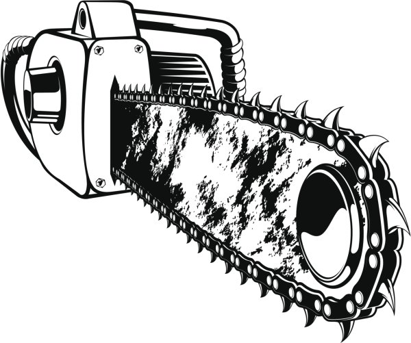 Бензопила нарисованная