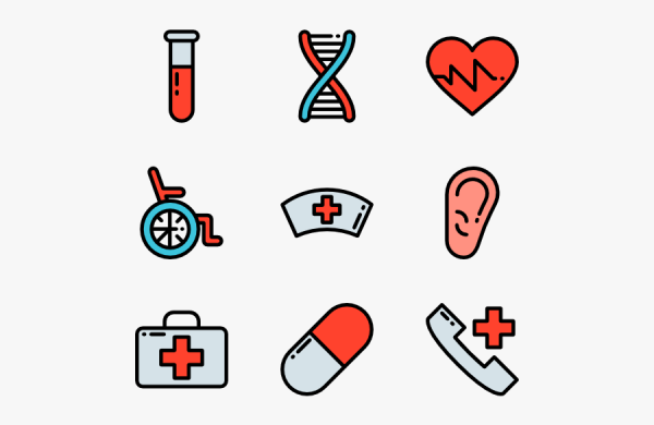 Медицинские иконки на прозрачном фоне