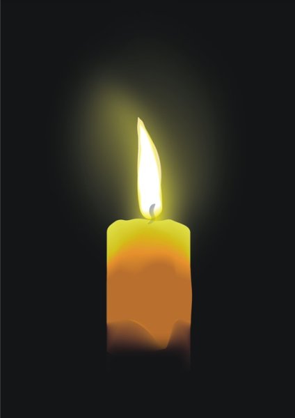Стикер поминальная свеча
