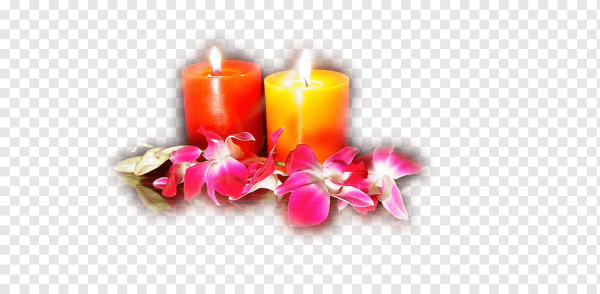 Красивые свечи на прозрачном фоне