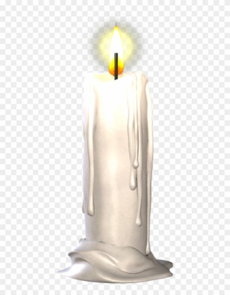 Потухшая свеча на белом фоне