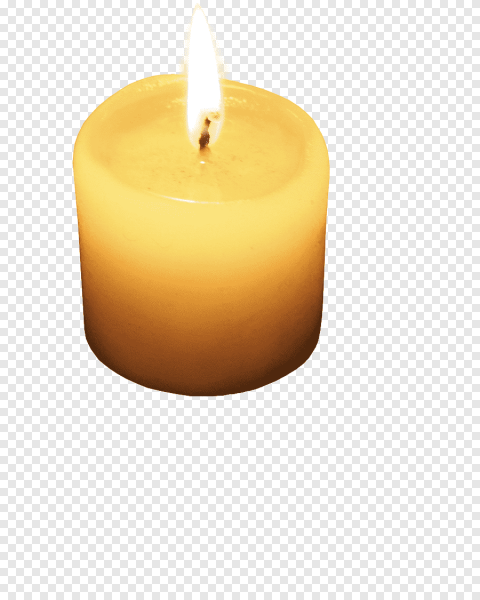 Свеча на прозрачном фоне