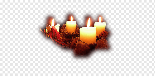 Траурная свеча на прозрачном фоне