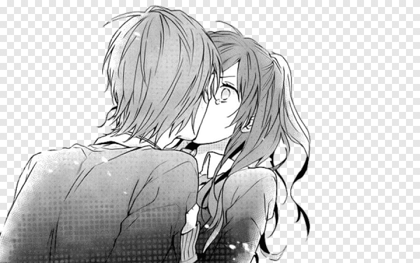 Аниме пары на белом фоне