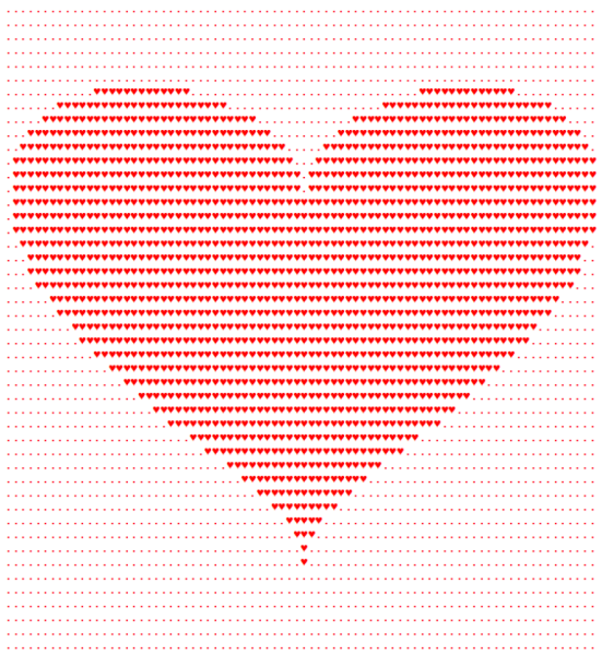 Сердце из знаков