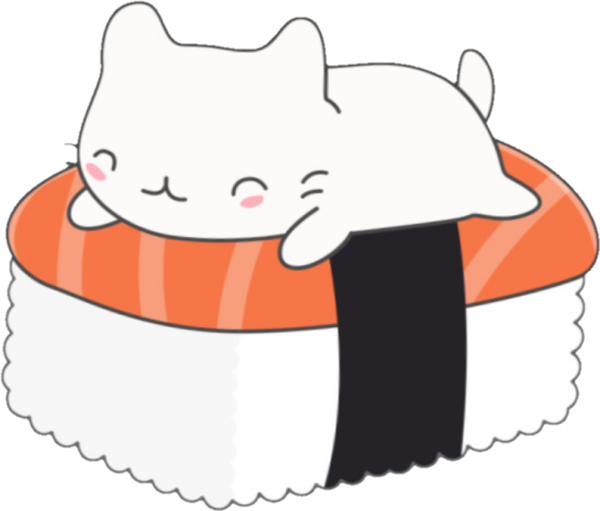 Кавайные котики с едой