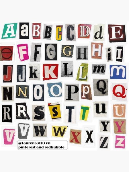 Буквы для коллажа