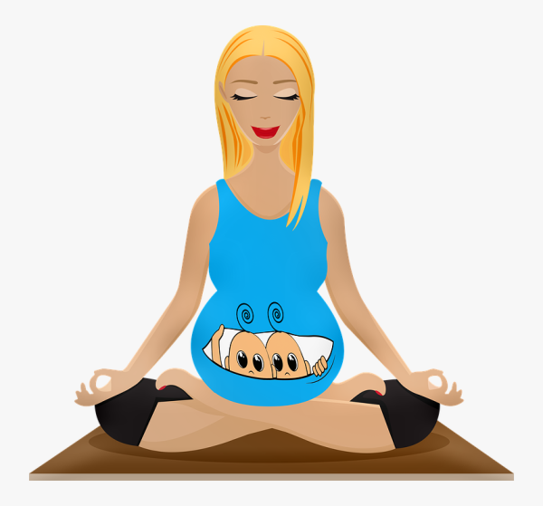 Стикер беременной женщины