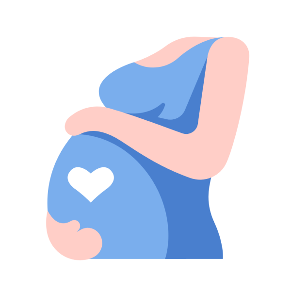 Беременная девушка вектор