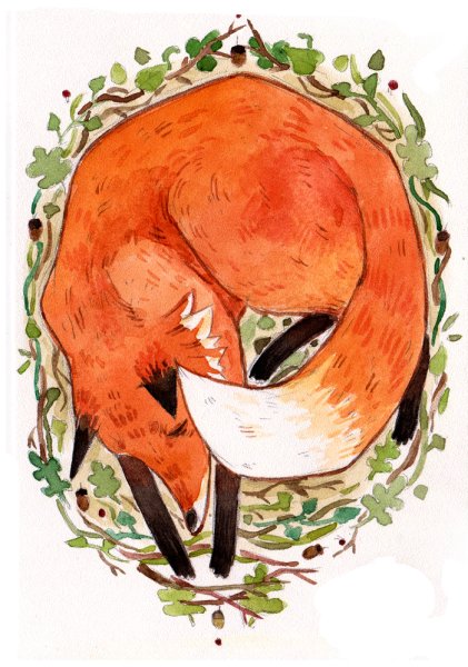 Лисы Лисья Нора арт Нора Сакович