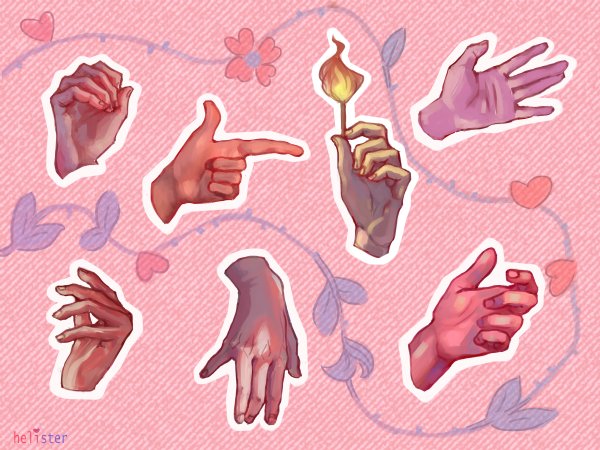 Наклейка руки в стикерах