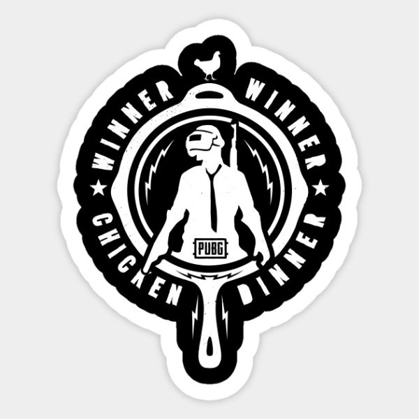 Стикер логотипа ПУБГ