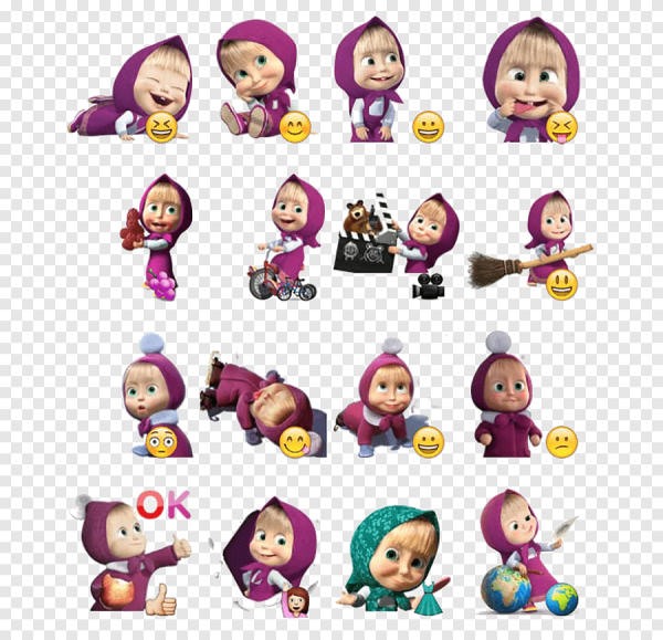 Маша и медведь Стикеры