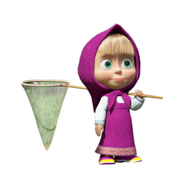 Маша из Маша и медведь на белом