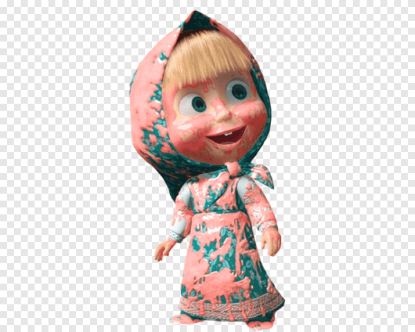 Маша и медведь на белом фоне