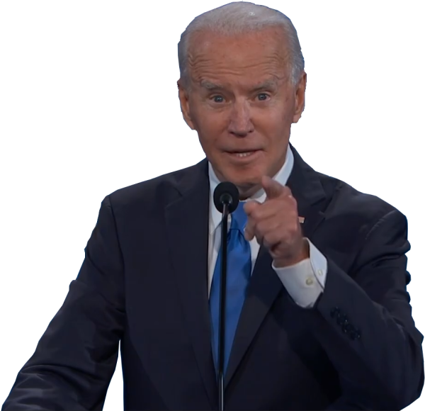 Джо Байден на прозрачном фоне
