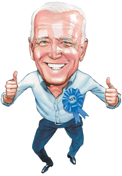 Байден в полный рост на белом фоне