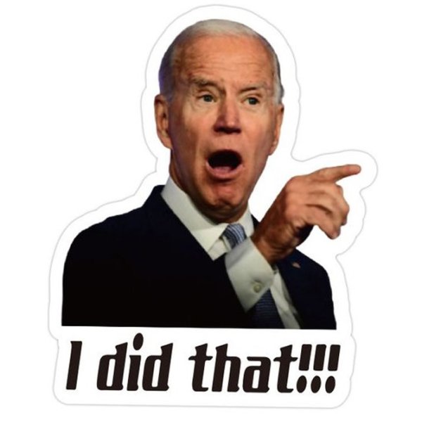 Джо Байден на белом фоне