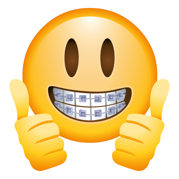 Смайлик два пальца вверх