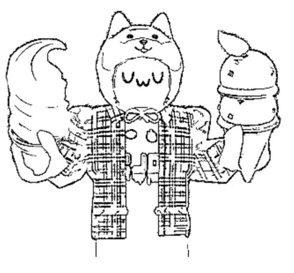 Раскраска Йоши РОБЛОКС