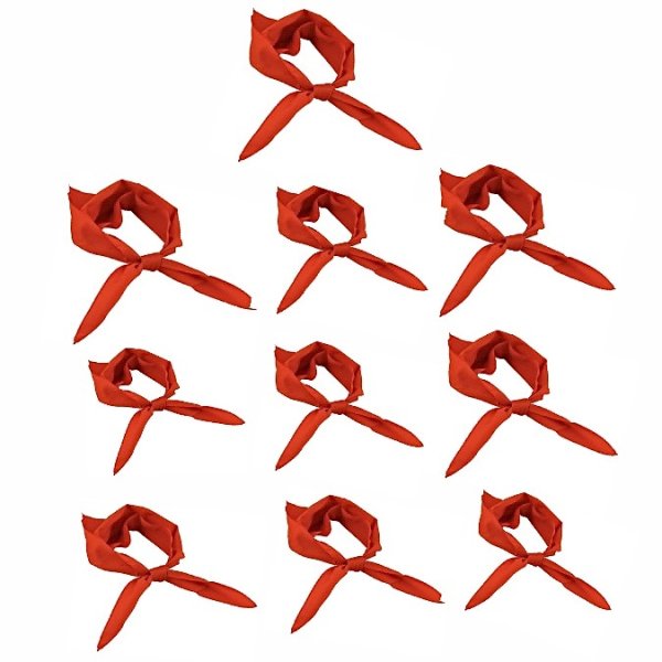 Пионерский галстук на белой футболке