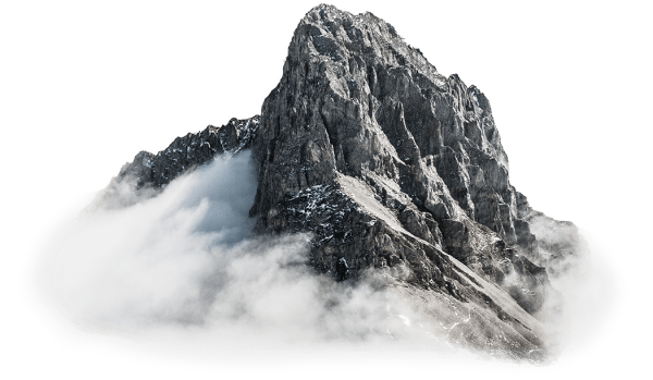 Скала на прозрачном фоне